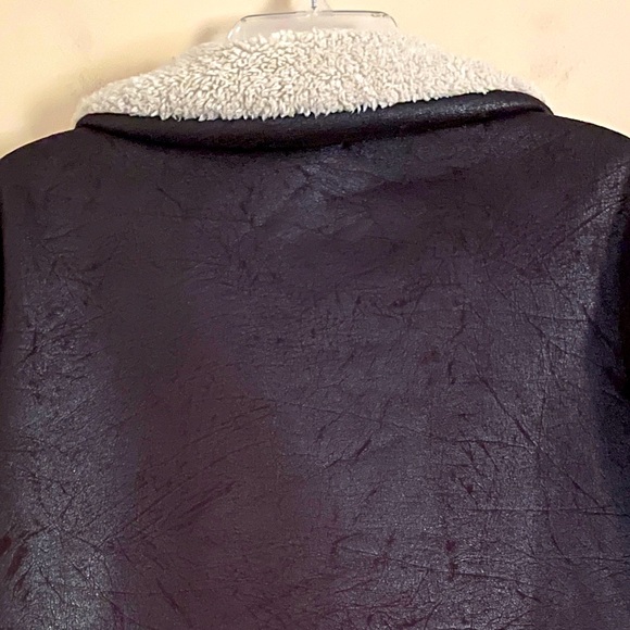 Ralph Lauren Faux Suede Sherpa Coat Jacket Size Small Western - Picture 3 of 8